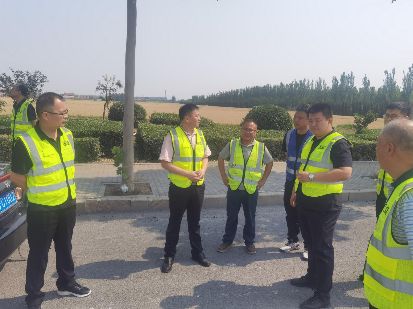 张店区公路事业发展中心对S102 项目进行节前检查